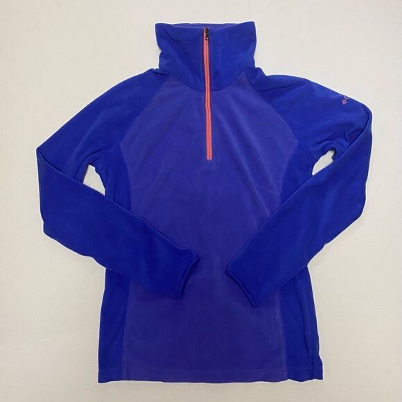 Columbia Purple/Orange Qtr Zip Fleece Pullover - Picture 3 of 8